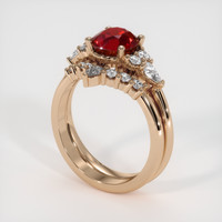 2.01 Ct. Ruby Ring, 18K Rose Gold 2