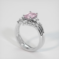 1.61 Ct. Purplish Pink Sapphire Ring, 10K White Gold 2