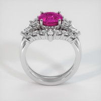 3.98 Ct. Pink Sapphire Ring, 10K White Gold 3