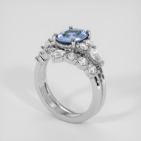 1.75 Ct. Blue Sapphire Ring, 10K White Gold 2