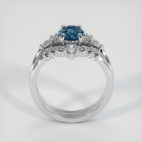 1.75 Ct. Greenish Blue Sapphire Ring, 14K White Gold 3