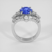 3.03 Ct. Blue Sapphire Ring, 14K White Gold 3