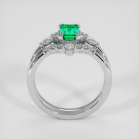 1.08 Ct. Emerald Ring, 18K White Gold 3