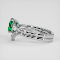 1.08 Ct. Emerald Ring, 18K White Gold 4