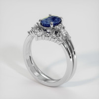 2.03 Ct. Bi Color Sapphire Ring, 18K White Gold 2