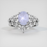 3.27 Ct. Bluish Purple Sapphire Ring, 18K White Gold 1