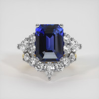 7.03 Ct. Color Change Sapphire Ring, 14K White & Yellow 1