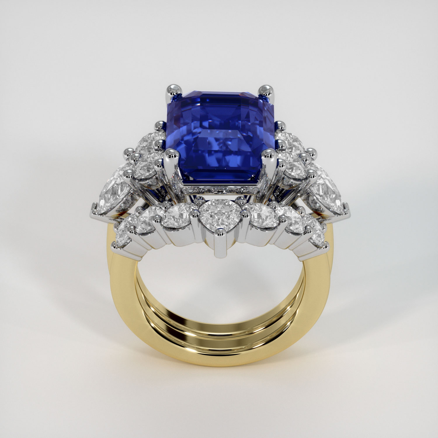 Sapphire Ring 7.03 Ct. 14K White Yellow | The Natural