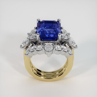 7.03 Ct. Sapphire Ring, 18K White & Yellow 3