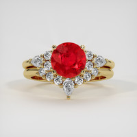 1.81 Ct. Ruby Ring, 10K Yellow Gold 1