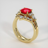1.81 Ct. Ruby Ring, 10K Yellow Gold 2