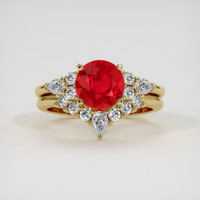 1.81 Ct. Ruby Ring, 14K Yellow Gold 1