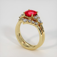 1.81 Ct. Ruby Ring, 14K Yellow Gold 2