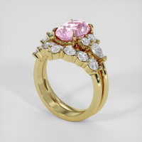 3.68 Ct. Padparadscha Sapphire Ring, 14K Yellow Gold 2