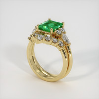 1.47 Ct. Emerald Ring, 18K Yellow Gold 2