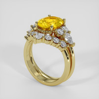 3.48 Ct. Yellow Sapphire Ring, 18K Yellow Gold 2