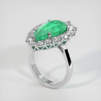 6.09 Ct. Emerald Ring, Platinum 950 2