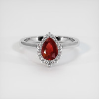 1.01 Ct. Ruby Ring, Platinum 950 1