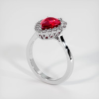 2.04 Ct. Ruby Ring, Platinum 950 2