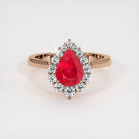 2.03 Ct. Ruby Ring, 14K Rose Gold 1