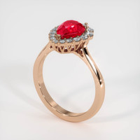 2.03 Ct. Ruby Ring, 14K Rose Gold 2