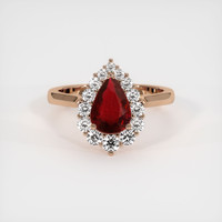 1.01 Ct. Ruby Ring, 14K Rose Gold 1