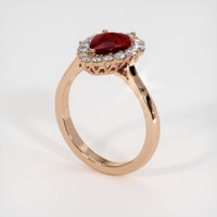 1.01 Ct. Ruby Ring, 14K Rose Gold 2