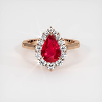 2.04 Ct. Ruby Ring, 14K Rose Gold 1