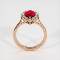 2.04 Ct. Ruby Ring, 14K Rose Gold 3