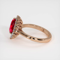 2.04 Ct. Ruby Ring, 14K Rose Gold 4