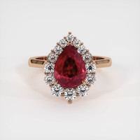 3.01 Ct. Ruby Ring, 14K Rose Gold 1