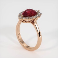 3.01 Ct. Ruby Ring, 14K Rose Gold 2