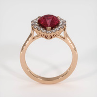 3.01 Ct. Ruby Ring, 14K Rose Gold 3