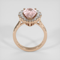 3.90 Ct. Peach Sapphire Ring, 14K Rose Gold 3