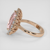 3.90 Ct. Peach Sapphire Ring, 14K Rose Gold 4