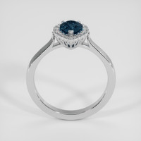 0.89 Ct. Blue Sapphire Ring, 14K White Gold 3