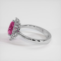 2.07 Ct. Pink Sapphire Ring, 14K White Gold 4