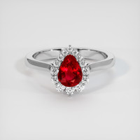 1.20 Ct. Ruby Ring, 14K White Gold 1
