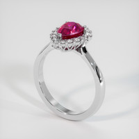 1.74 Ct. Ruby Ring, 14K White Gold 2