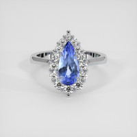 1.60 Ct. Blue Sapphire Ring, 14K White Gold 1