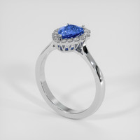 1.19 Ct. Bi Color Sapphire Ring, 14K White Gold 2