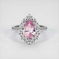 3.00 Ct. Sapphire Ring, 18K White Gold 1