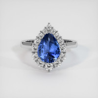 2.04 Ct. Sapphire Ring, 18K White Gold 1