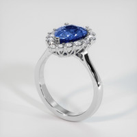 2.04 Ct. Sapphire Ring, 18K White Gold 2
