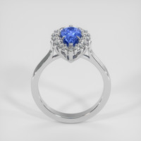1.60 Ct. Blue Sapphire Ring, 18K White Gold 3