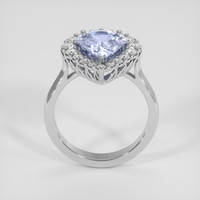 6.14 Ct. Blue Sapphire Ring, 18K White Gold 3