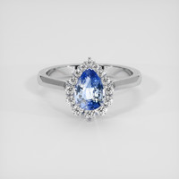 1.19 Ct. Bi Color Sapphire Ring, 18K White Gold 1
