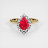 2.03 Ct. Ruby Ring, 14K White & Yellow 1