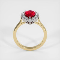 2.04 Ct. Ruby Ring, 14K White & Yellow 3