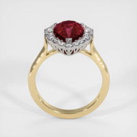 3.01 Ct. Ruby Ring, 14K White & Yellow 3